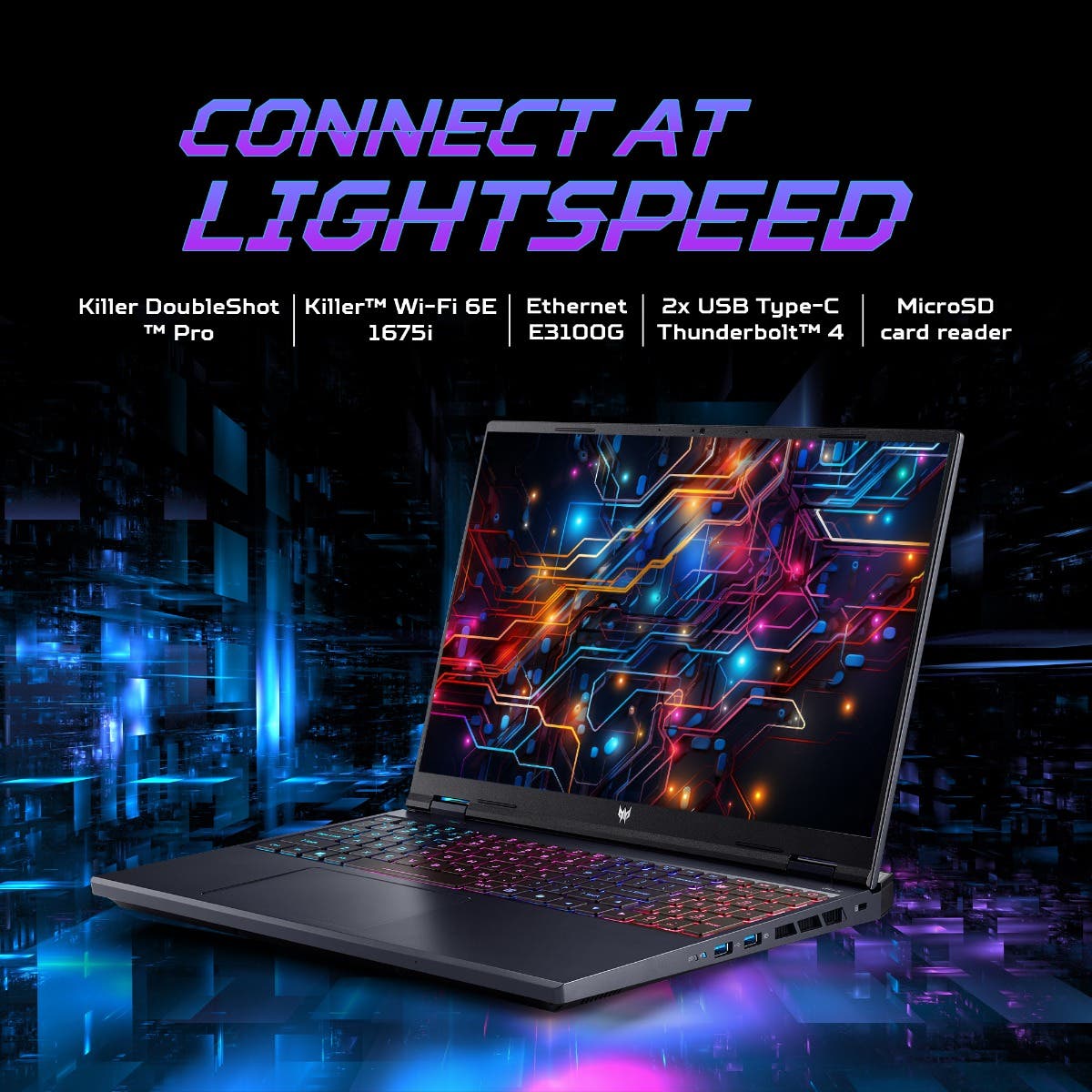 ACER PREDATOR HELIOS NEO 16, GAMING LAPTOP, INTEL CORE I7 14TH GEN- 14700HX PROCESSOR, NVIDIA GEFORCE RTX 4050 - 6 GB GDDR6(16 GB RAM/1 TB GB SSD) WUXGA IPS DISPLAY , 16"/ 40.6 CM, 165 HZ, WIN 11 HOME, ABYSSAL BLACK, 2.8 KG, PHN16-72, BACKLIGHT KEYBOARD