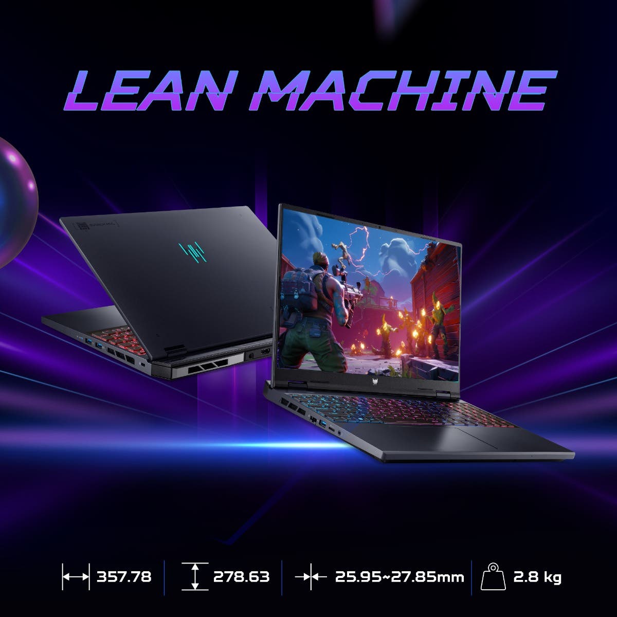 ACER PREDATOR HELIOS NEO 16, GAMING LAPTOP, INTEL CORE I7 14TH GEN- 14700HX PROCESSOR, NVIDIA GEFORCE RTX 4050 - 6 GB GDDR6(16 GB RAM/1 TB GB SSD) WUXGA IPS DISPLAY , 16"/ 40.6 CM, 165 HZ, WIN 11 HOME, ABYSSAL BLACK, 2.8 KG, PHN16-72, BACKLIGHT KEYBOARD