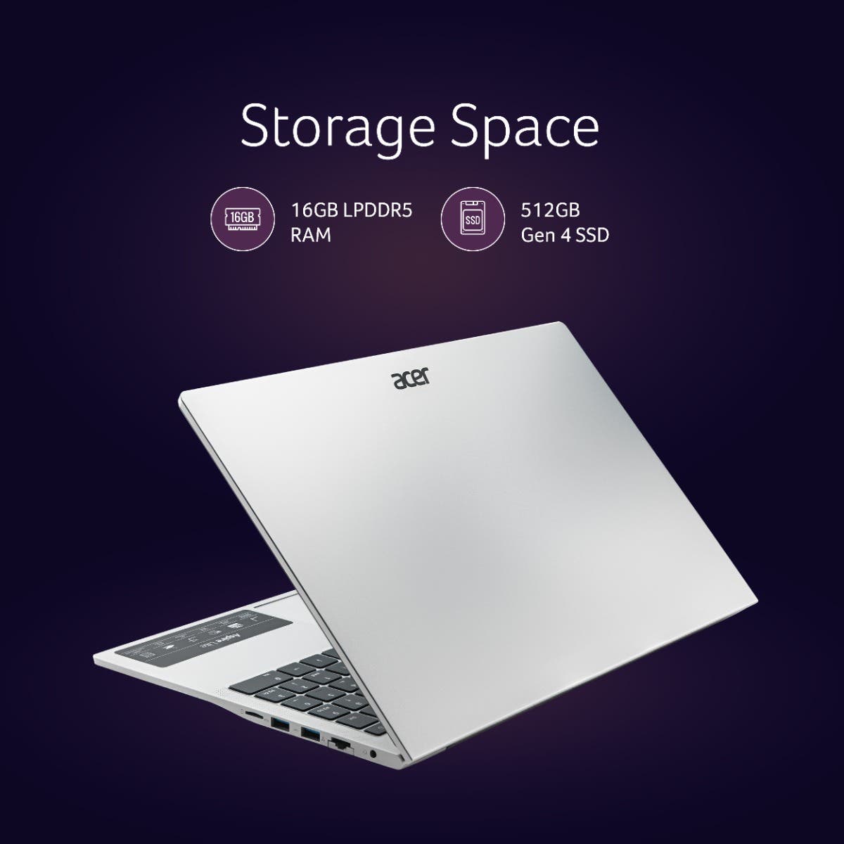 ACER ASPIRE AL15-52H UN.347SI.009 [CI5-12450H 12TH GEN/16GB/512GB SSD/WIN11 HOME/15.6 INCH/INTEGRATED GRAPHICS /1 YEAR(S)/SILVER]