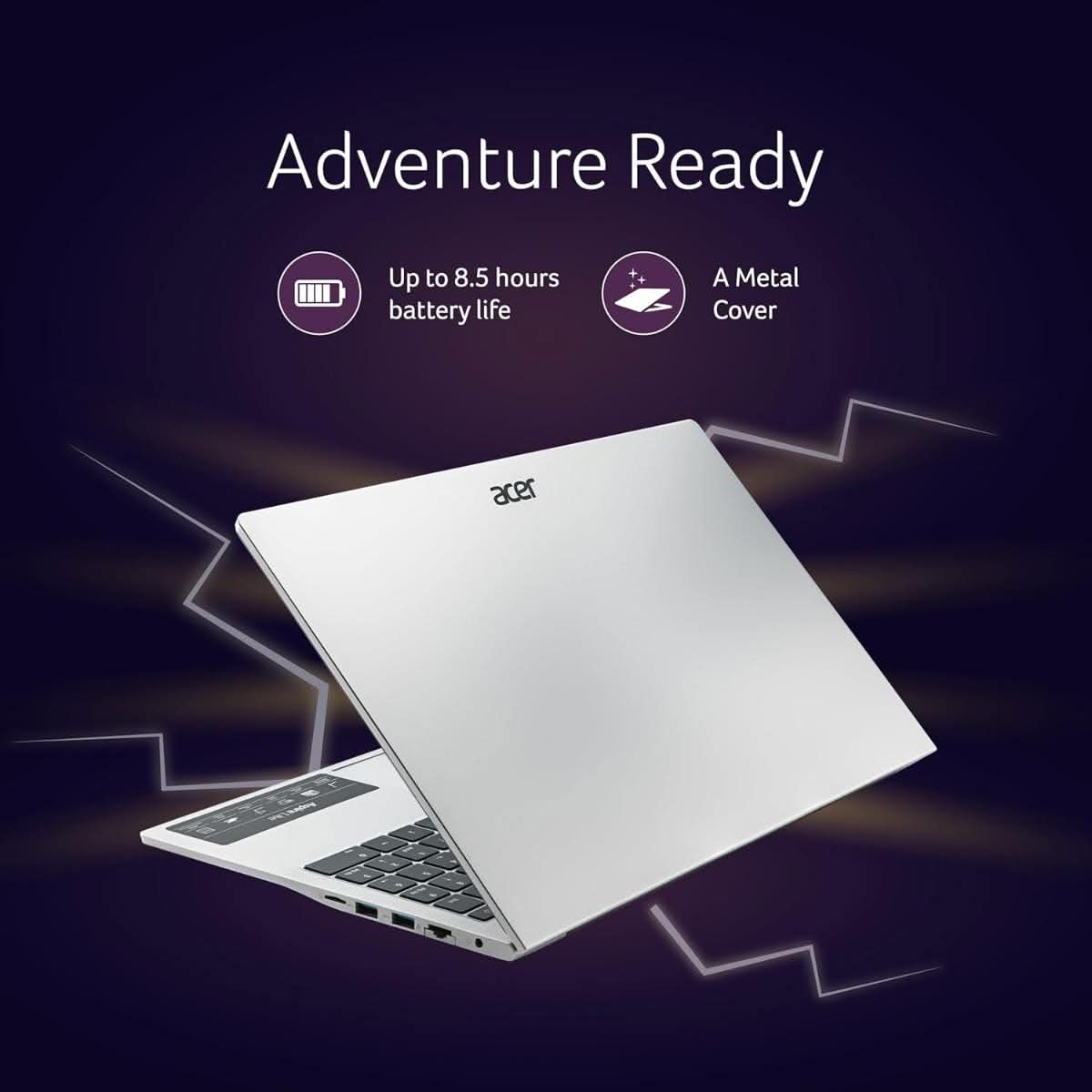 Acer Aspire Lite, 13th Gen, Intel Core i7-13620H Processor, 16 GB RAM, 1 TB SSD, Full HD IPS, 15.6"/39.62 cm, Windows 11 Home, MSO, Pure Silver, 1.70 kg, AL15-52H, Backlit keyboard, Thin and Light Laptop UN.347SI.00W