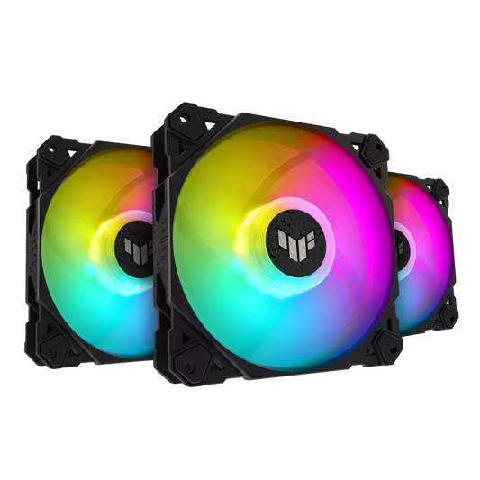 ASUS TF120 ARGB 120MM CABINET FAN TRIPLE PACK WITH ARGB CONTROLLER BLACK