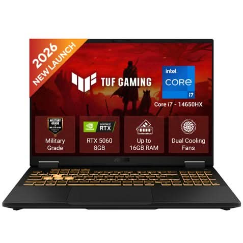 ASUS TUF Gaming F16 FX608JMI-TU251WS, Intel Core i7 14650HX, 16GB RAM, 1TB SSD 16 inch FHD+, RTX 5060 GPU, Windows 11 Home, Office Home 2024, M365 Basic - 1 Year Validity, Gaming Laptop, 1 Year(s) Warranty, GREY