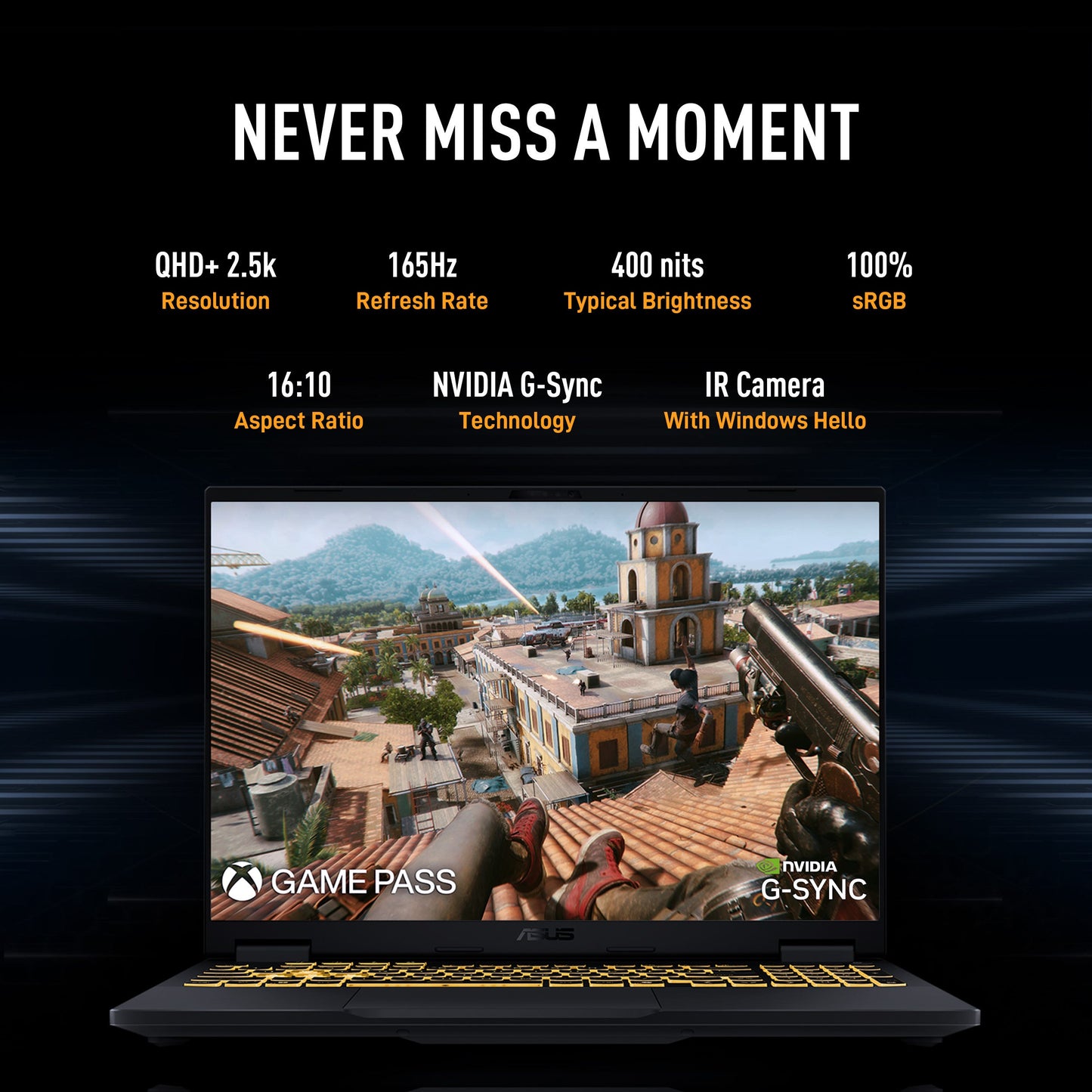 Asus 2025 TUF F16 i7-14650HX/ RTX5070- 8GB/ 32G/ 1T/ 16.0 WQXGA ANTI-GLARE NON-TOUCH,400NITS/B,SRGB 100%(165HZ),IPS-NB(QT)/ 0/ 90WHrs, 4S1P, 4-cell Li-ion/ Windows 11 Home/ OFFICE HOME 2024 (IN)+M365 BASIC/ / McAfee 1 year/ Grey