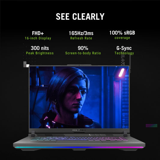 Asus Strix G16 R9-8940HX/ RTX5050- 8GB/ 16G/ 1T/ 16.0 WUXGA ANTI-GLARE NON-TOUCH,300NITS/B,SRGB 100%(165HZ),IPS-NB(RV)/ Backlit Chiclet Keyboard Per-Key RGB With Copilot key