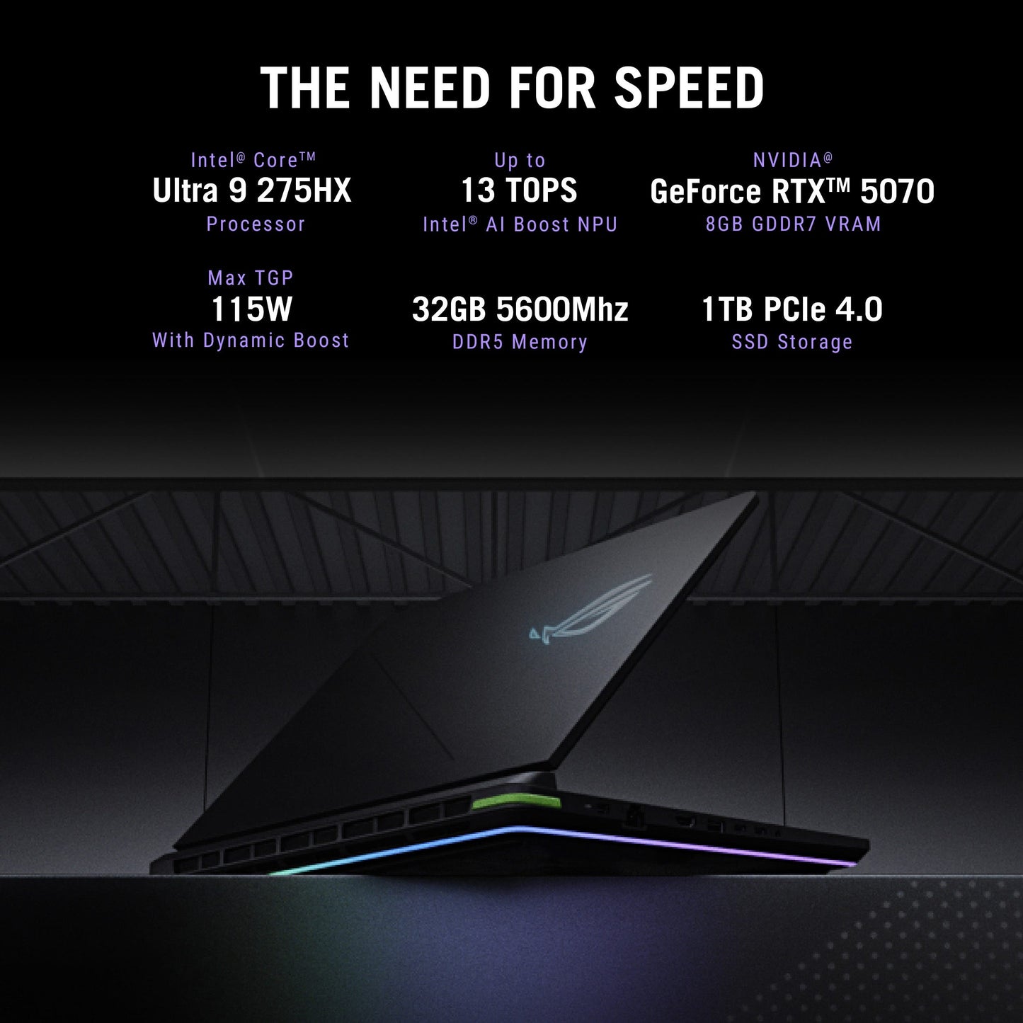 Asus 2025 Strix G16 ARL HX Core Ultra 9/ RTX5070- 8GB/ 32G/ 1T/ 16-inch 2.5K (2560 x 1600, WQXGA) 16:10 aspect ratio 240Hz/ 0/ 90WHrs, 4S1P, 4-cell Li-ion/ Windows 11 Home - ASUS recommends Windows 11 Pro for business/ McAfee 1 year/ Grey