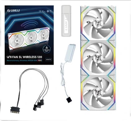 LIAN LI UNI FAN SL120 WIRELESS 3 PACK WHITE G99.12SL1W3W.IN
