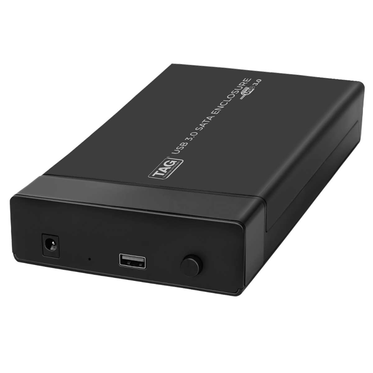 TAG 3.5 Inch SATA HDD Enclosure, USB 3.0, Up to 5Gbps, Supports Up to 16TB, 12V Power Adapter, Black