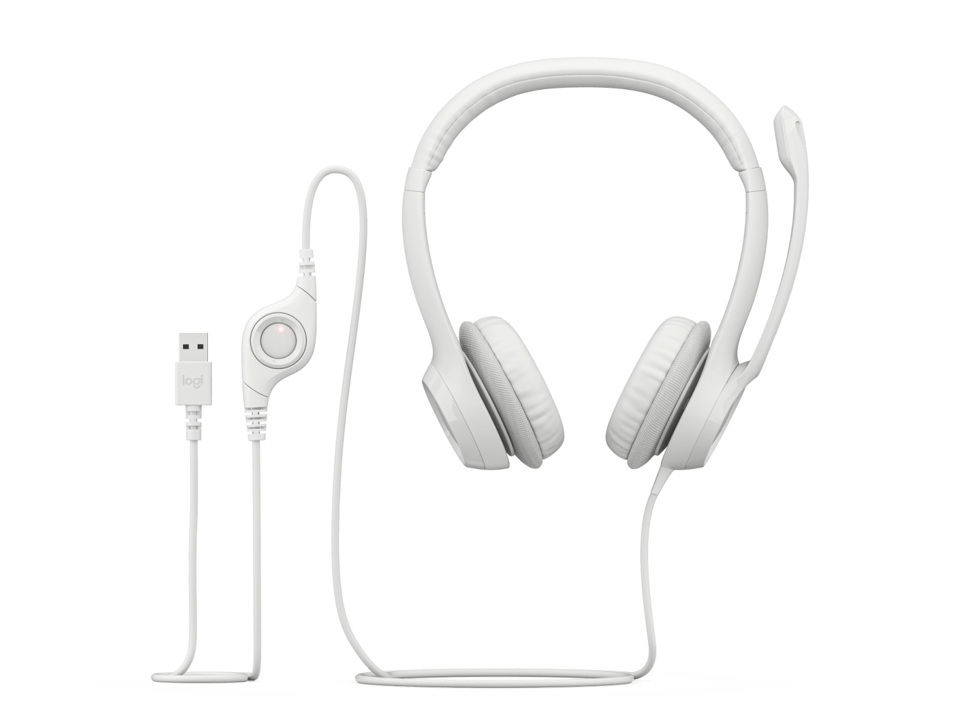 LOGITECH USB HEADSET H390 - OFF WHITE