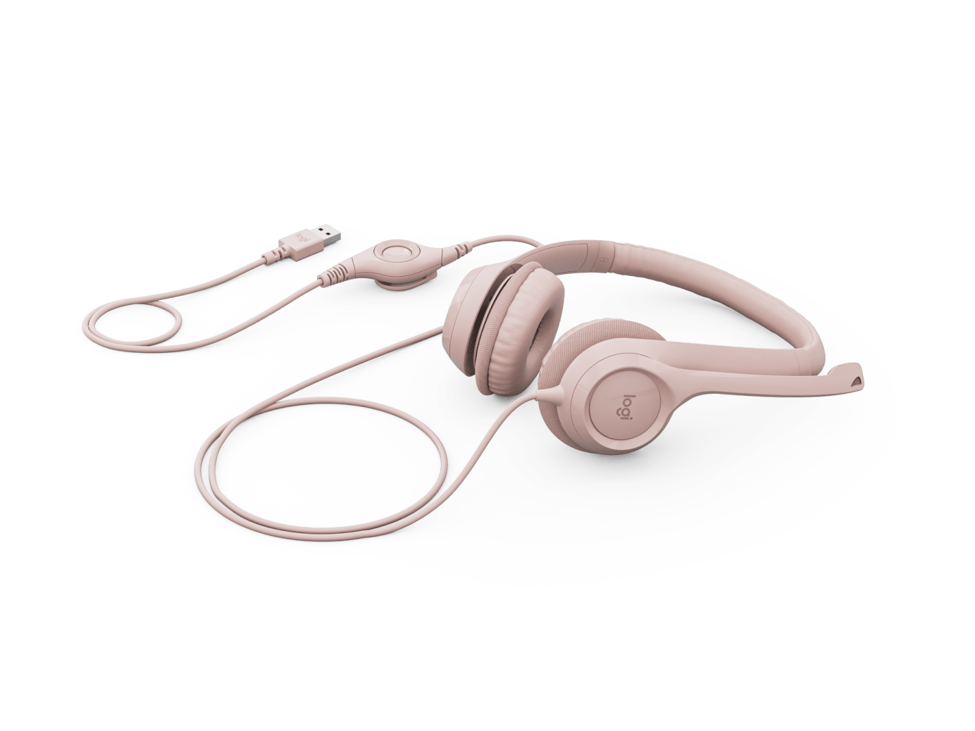 LOGITECH USB HEADSET H390 - ROSE