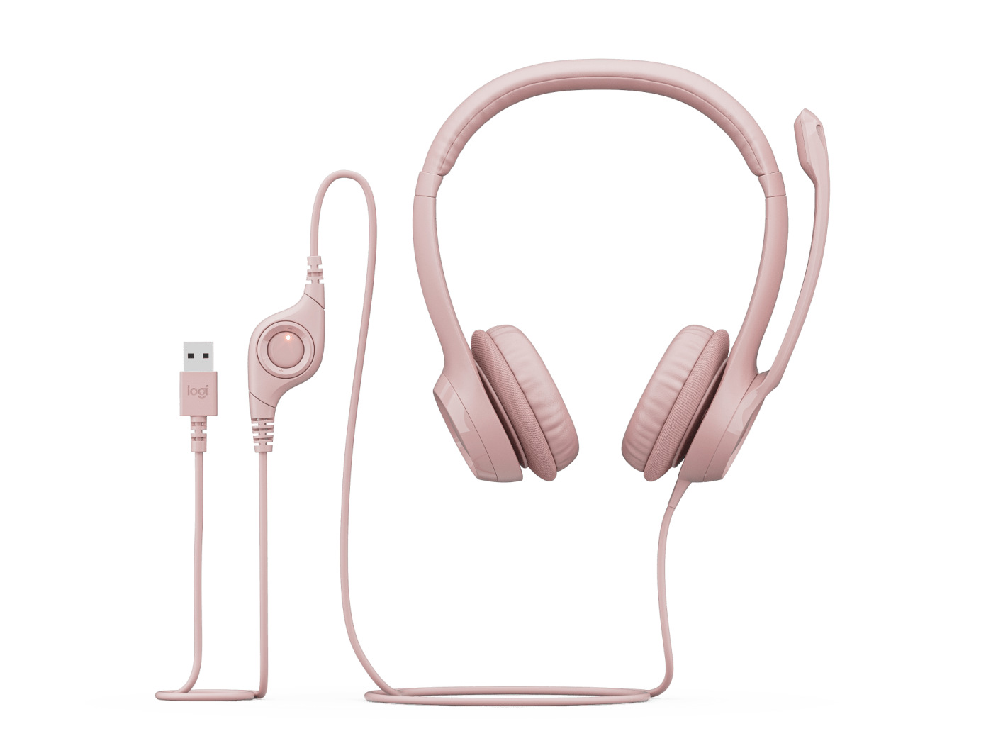 LOGITECH USB HEADSET H390 - ROSE