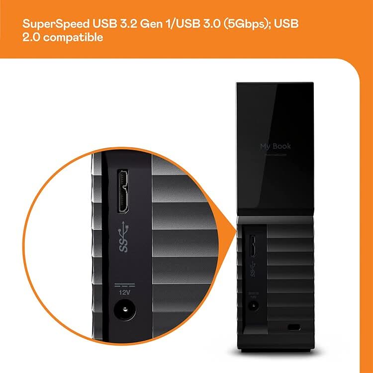 WESTERN DIGITAL 4TB MY BOOK ESSENTIAL EXTERNAL HARD DRIVE