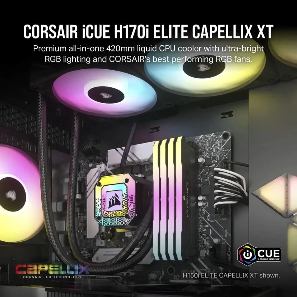 CORSAIR ICUE H170I ELITE CAPELLIX XT LIQUID CPU COOLER