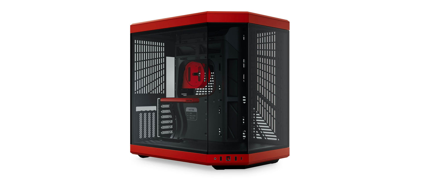 HYTE Y70 (E-ATX) MID TOWER CABINET (BLACK AND RED)