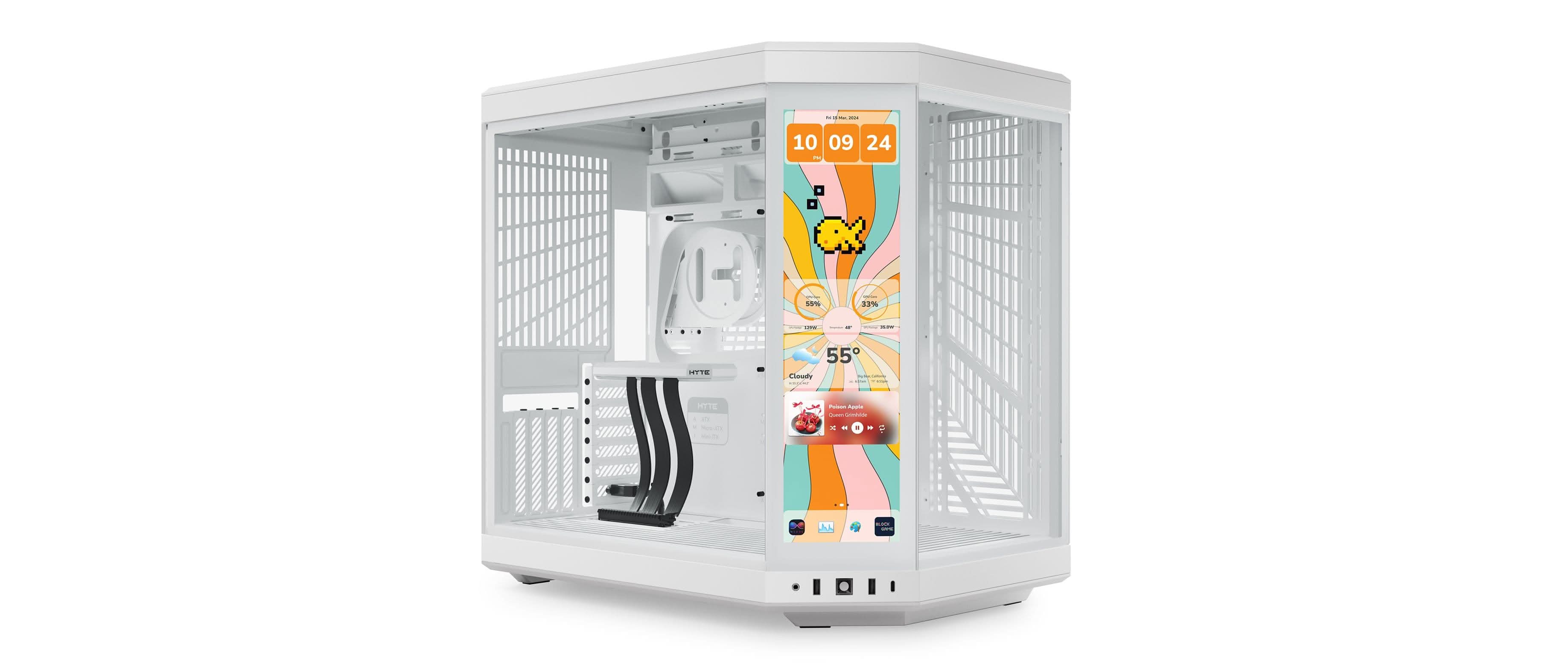 Y70 Touch Infinite  White 新品未使用品 Y70 touch infinite - Our New PC Case with LCD Screen - Snow