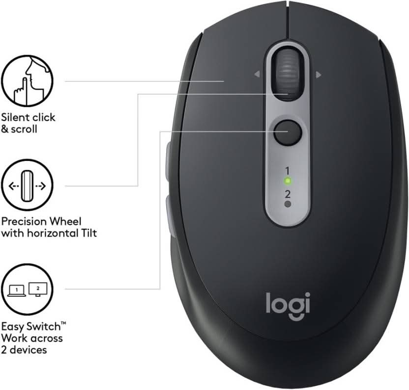 LOGITECH M585 MULTI DEVICE MOUSE GRAPHITE CONTRAST