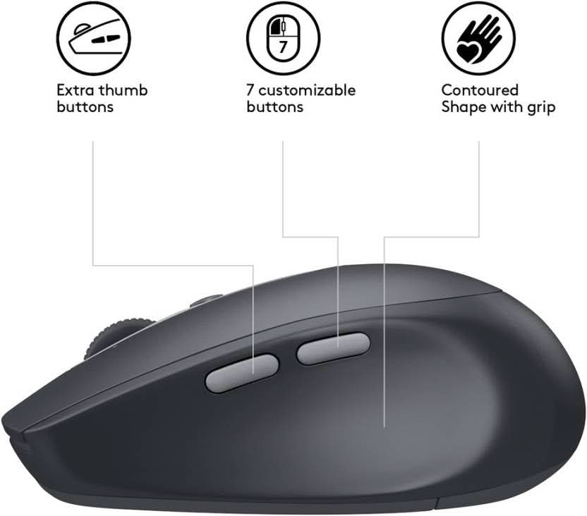 LOGITECH M585 MULTI DEVICE MOUSE GRAPHITE CONTRAST