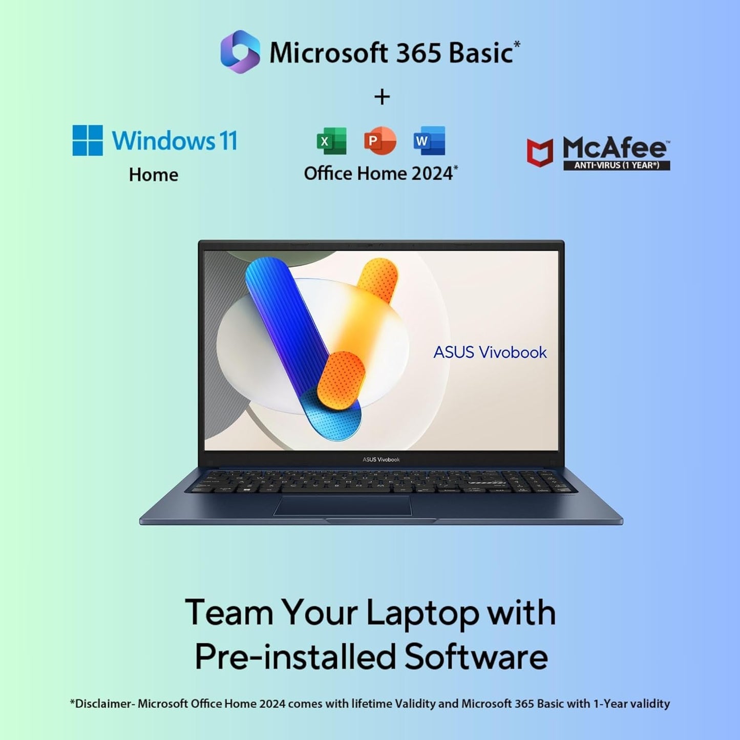 ASUS VIVOBOOK 15 (2025), AMD RYZEN 7 7730U THIN & LIGHT LAPTOP(AMD RADEON IGPU/16GB RAM/512GB SSD/FHD/15.6"/60HZ/WINDOWS 11/M365 BASIC (1YEAR) OFFICE HOME 2024/QUIET BLUE/1.7KG) M1502YA-BQ989WS