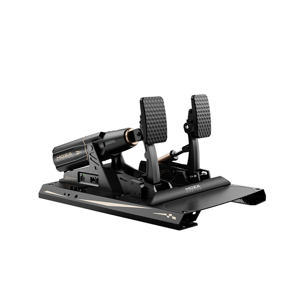 MOZA mBooster Active Pedal Set with CRP2 Throttle, Dual 200kg Load Cell, Active Force Feedback, Aluminum Alloy and Carbon Fiber