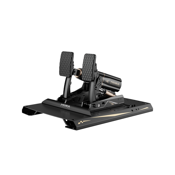MOZA mBooster Active Pedal Set with CRP2 Throttle, Dual 200kg Load Cell, Active Force Feedback, Aluminum Alloy and Carbon Fiber