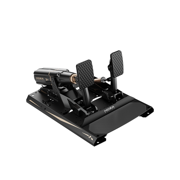 MOZA mBooster Active Pedal Set with CRP2 Throttle, Dual 200kg Load Cell, Active Force Feedback, Aluminum Alloy and Carbon Fiber