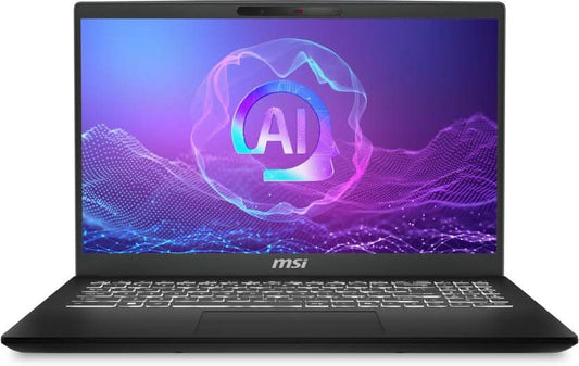 MSI Modern 15 H AI Intel Core Ultra 7 255H - (16 GB/1 TB SSD/Windows 11 Home) Modern 15 H AI C2HMG-233IN Laptop  (15.6 Inch, Classic Black, 1.9 Kg, With MS Office)