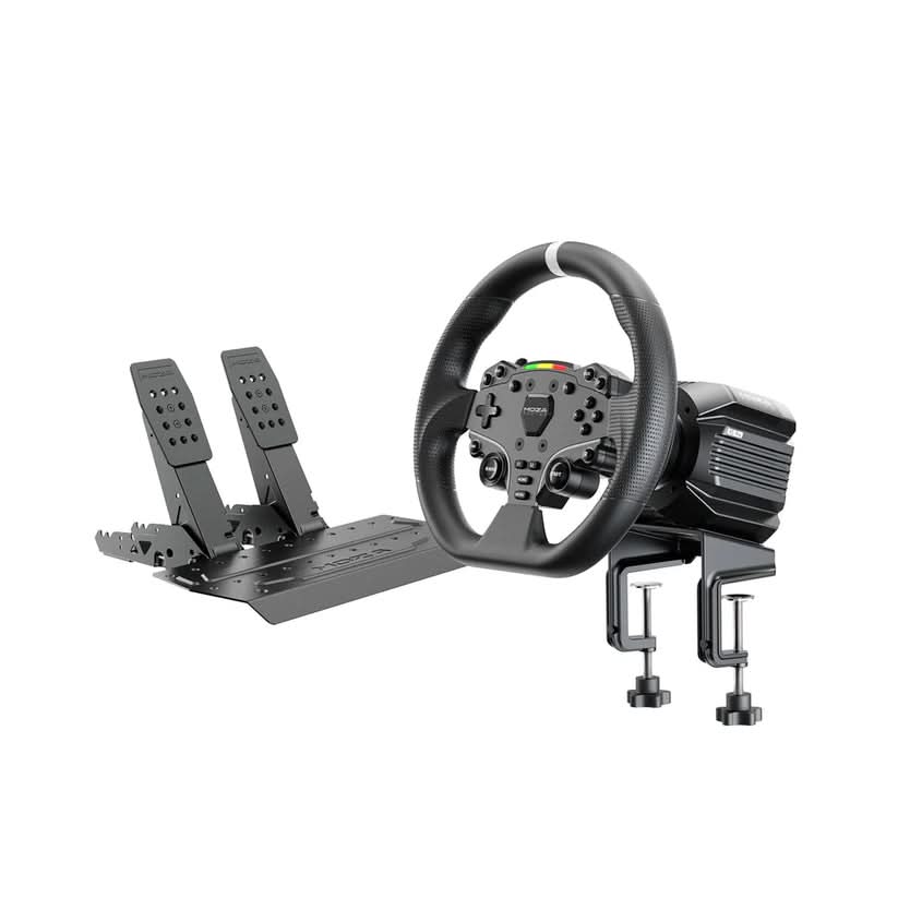 MOZA R5 Pro Racing Bundle 6Nm Direct Drive Racing Wheel, ES Steering Wheel, SR-P Lite Pedals, PC Racing Simulator