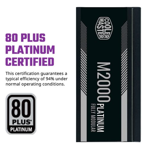 COOLER MASTER 2000W M2000 80 PLUS PLATINUM FULLY MODULAR SMPS