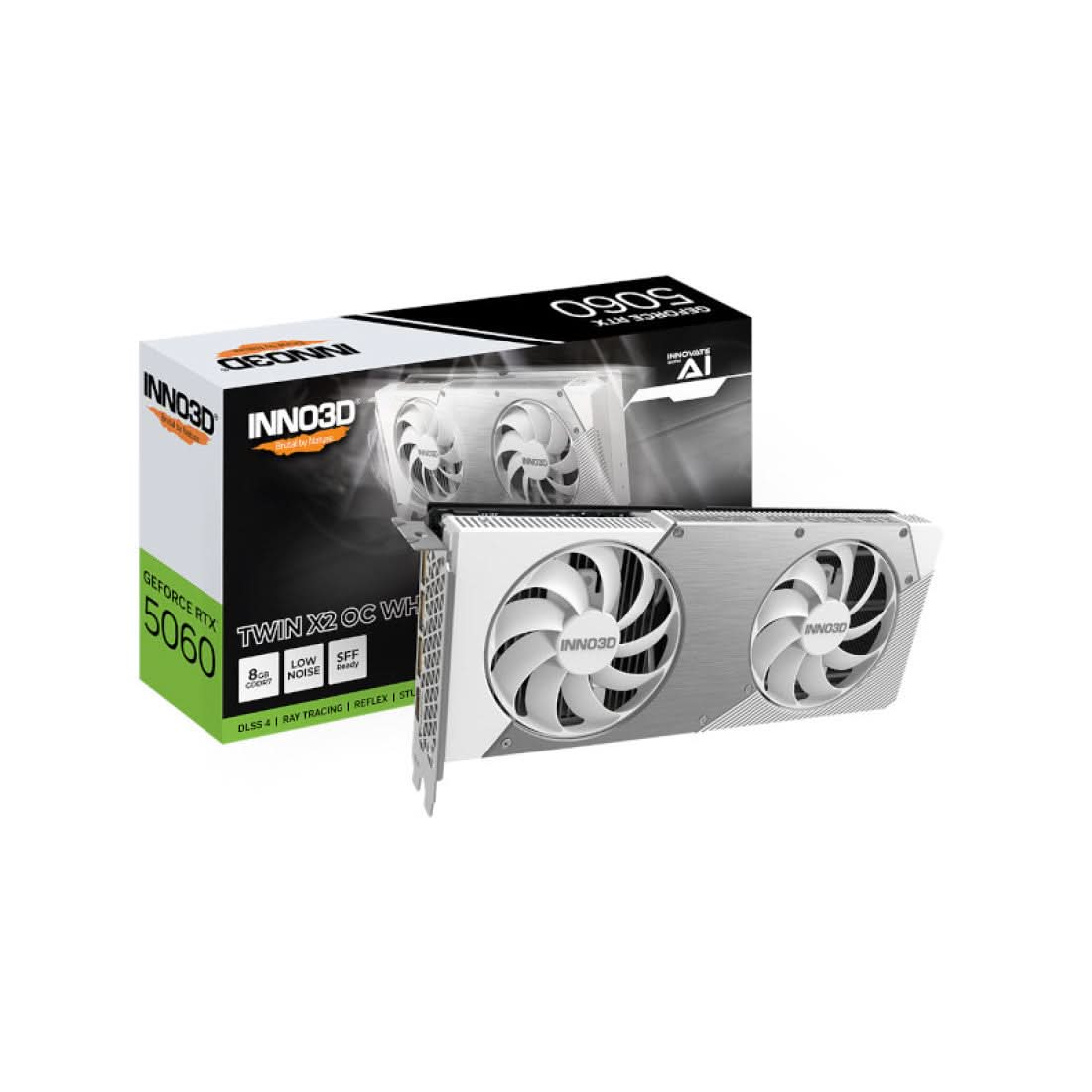 INNO3D GeForce RTX 5060 Twin X2 OC White 8GB GDDR7 Graphic Card