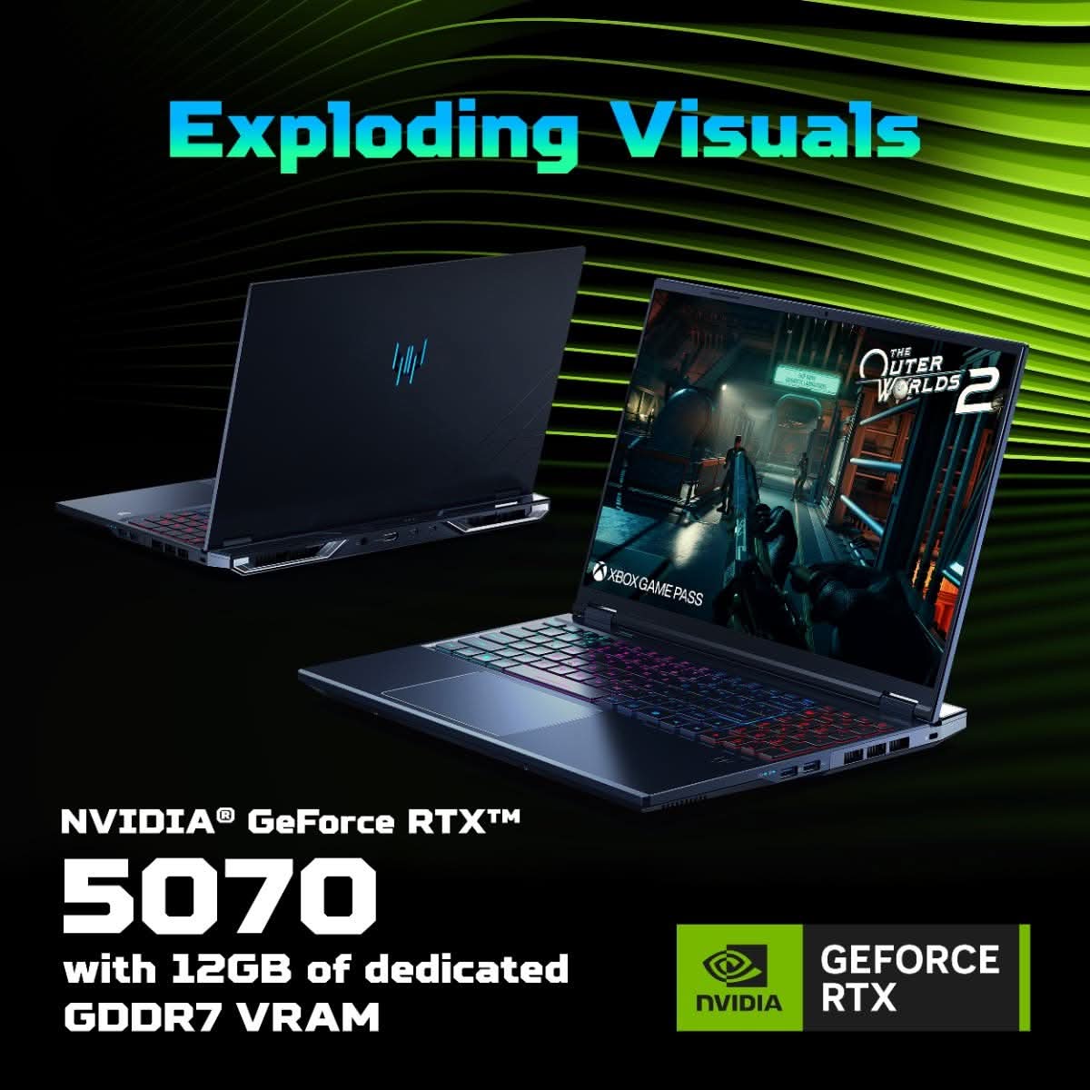 Acer PREDATOR HELIOS NEO 16, Gaming Laptop, Intel Core i9-14900HX, 16GB RAM, 1TB SSD, Windows 11 Home, MS Office, 16.0 inch 180 Hz, NVIDIA GeForce RTX 5070, Black, PHN16-I31, RGB-backlight, UN.U65SI.006
