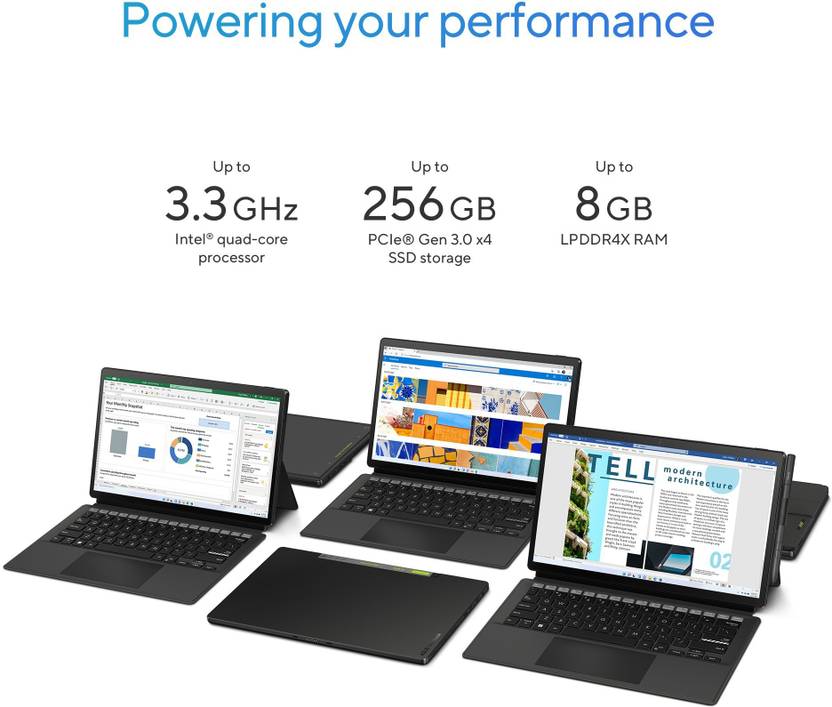 ASUS VIVOBOOK 13 SLATE OLED INTEL PENTIUM QUAD CORE N6000 - (8 GB/256 GB SSD/WINDOWS 11 HOME) T3300KA-LQ111WS 2 IN 1 LAPTOP  (13.3 INCH, BLACK, 0.78 KG, WITH MS OFFICE)