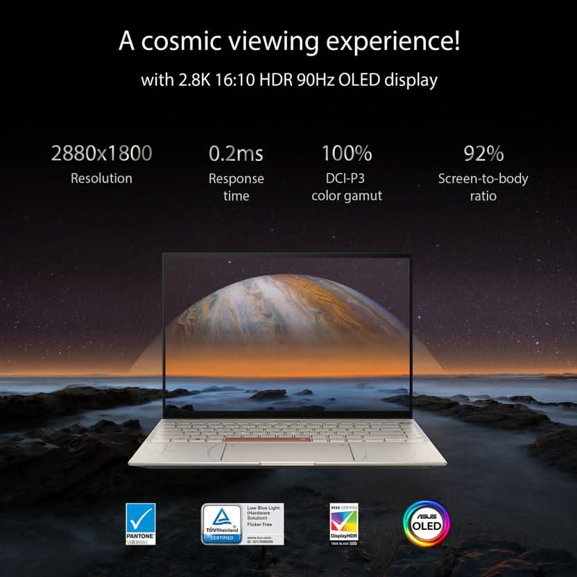 ASUS Zenbook 14X OLED Space Edition Touchscreen Intel H-Series Intel Core i5 12th Gen 12500H - (16 GB/512 GB SSD/Windows 11 Home) UX5401ZAS-KN521WS Thin and Light Laptop  (14 inch, Titanium, 1.40 kg, With MS Office)
