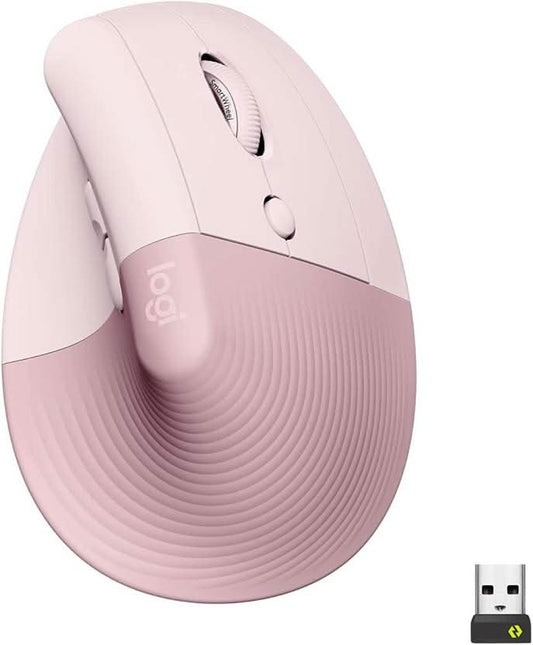 LOGITECH LIFT VERTICAL ERGONOMIC MOUSE WIRELESS ROSE/DARKROSE