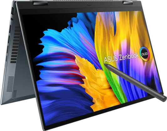 ASUS Zenbook 14 Flip OLED Intel H-Series Intel Core i5 12th Gen 12500H - (16 GB/512 GB SSD/Windows 11 Home) UP5401ZA-KU541WS 2 in 1 Laptop  (14 Inch, Pine Grey, 1.40 Kg, With MS Office)