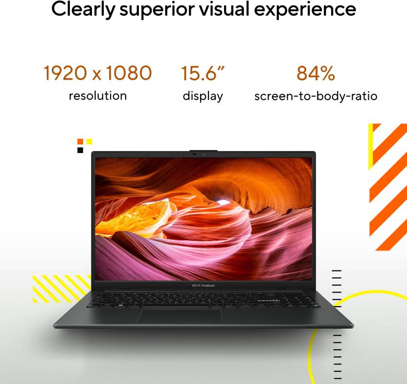 ASUS VIVOBOOK GO 15 AMD RYZEN 5 QUAD CORE 7520U - (8 GB/512 GB SSD/WINDOWS 11 HOME) E1504FA-NJ133WS | E1504FA-NJ522WS THIN AND LIGHT LAPTOP (15.6 INCH, MIXED BLACK, 1.63 KG, WITH MS OFFICE)