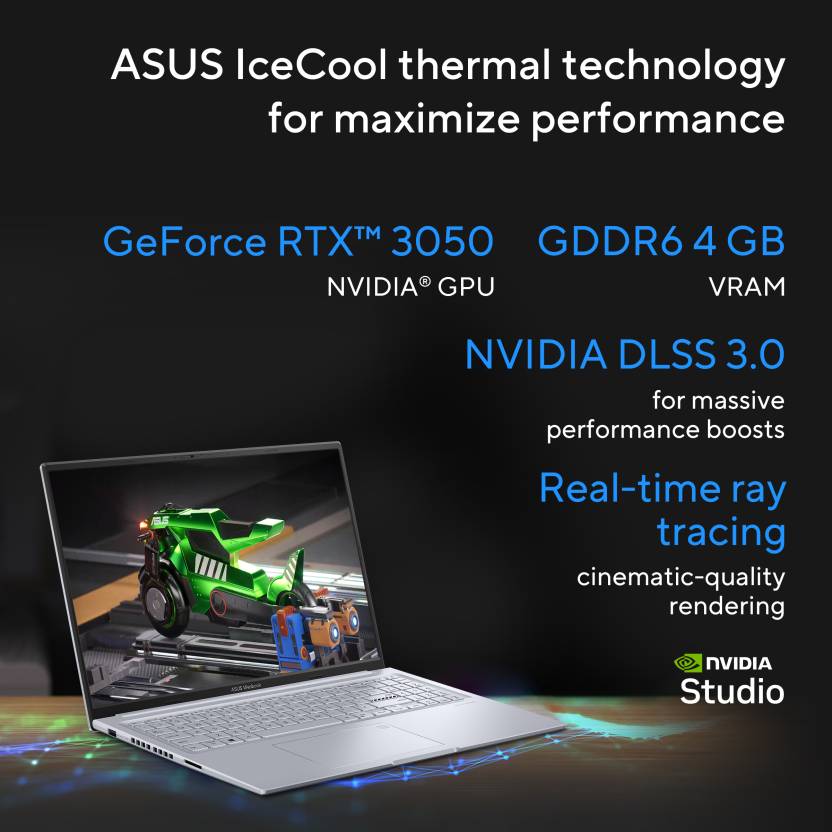 ASUS I7-CREATOR K3605ZC-RP628WS [CI7-12700H 12TH GEN/16GB/512GB SSD/WIN11 HOME+MSO/16.0 INCH/4GB-RTX3050 GRAPHICS /1 YEAR(S)/SILVER]