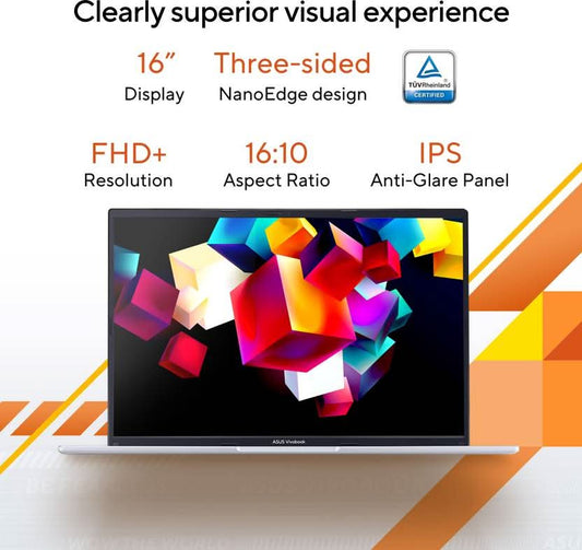 ASUS Vivobook 16 AMD Ryzen 7 Octa Core 7730U - (16 GB/512 GB SSD/Windows 11 Home) M1605YA-MB742WS Laptop  (16 Inch, Cool Silver, 1.88 Kg, With MS Office)