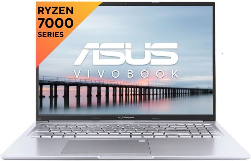 ASUS Vivobook 16 AMD Ryzen 7 Octa Core 7730U - (16 GB/512 GB SSD/Windows 11 Home) M1605YA-MB742WS Laptop  (16 Inch, Cool Silver, 1.88 Kg, With MS Office)
