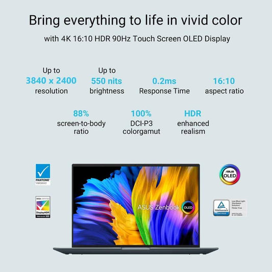 ASUS Zenbook 14 Flip OLED Intel H-Series Intel Core i5 12th Gen 12500H - (16 GB/512 GB SSD/Windows 11 Home) UP5401ZA-KU541WS 2 in 1 Laptop  (14 Inch, Pine Grey, 1.40 Kg, With MS Office)