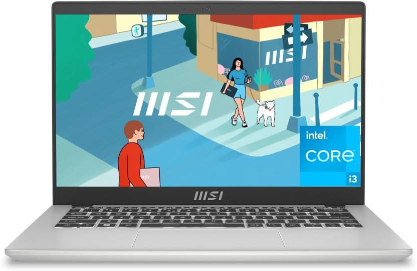 MSI MODERN 14 INTEL CORE I3 13TH GEN 1315U - (8 GB/512 GB SSD/WINDOWS 11 HOME) MODERN 14 C13M-438IN THIN AND LIGHT LAPTOP  (14 INCH, URBAN SILVER, 1.4 KG)