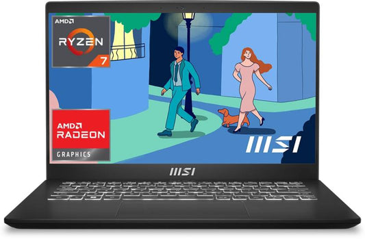 MSI MODERN 14 C7M-218IN [R7-7730U RYZEN/16GB/512GB SSD/WIN11 HOME/14.0 INCH/INTEGRATED GRAPHICS /1 YEAR(S)/BLACK]