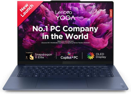 Lenovo Yoga Slim 7 Snapdragon X Elite X1E Built in-AI with Copilot+ 14"(35.5cm) 3K OLED 500Nits Touchscreen Laptop (32GB/1TB SSD/90Hz/Qualcomm NPU 45TOPS/Win11/MSO/1Yr ADP Free/Grey/1.4Kg), 83ED003BIN
