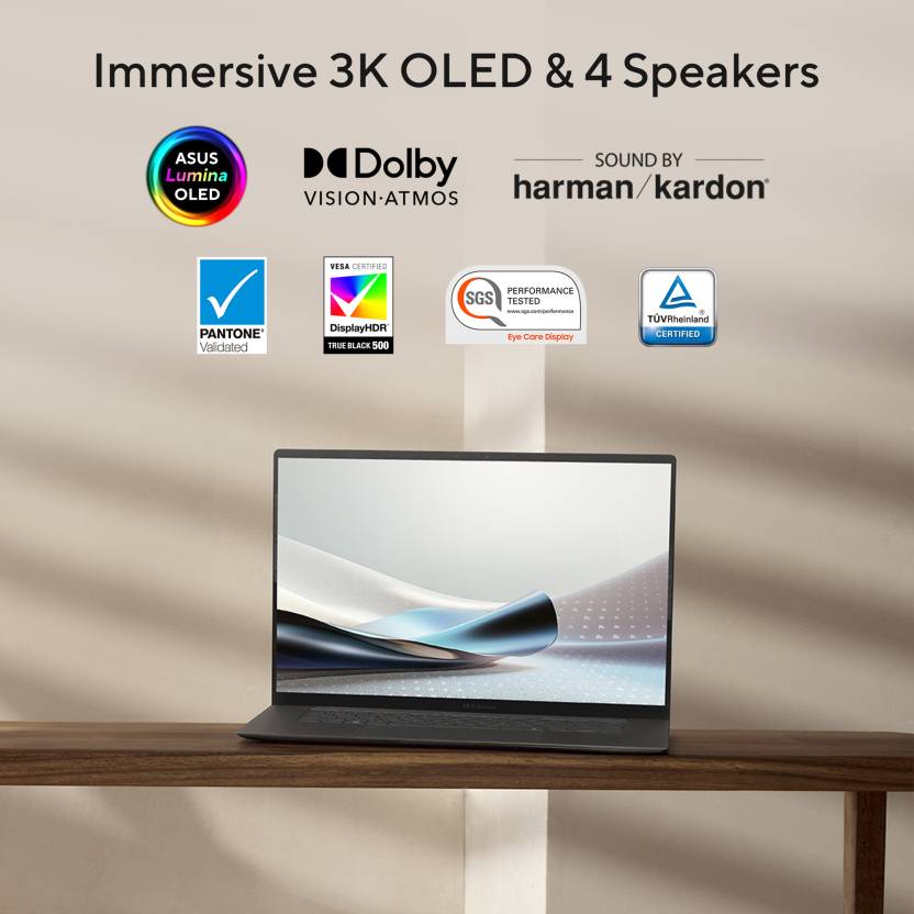 ASUS ZENBOOK S 14 OLED (2024) - NEXT-GEN AI PC, WITH TOUCHSCREEN, INTEL CORE ULTRA 7 - (32 GB/1 TB SSD/WINDOWS 11 HOME) UX5406SA-PZ7761WS | UX5406SA-PZ357WS THIN AND LIGHT LAPTOP (14 INCH, ZUMAIA GRAY, 1.20 KG, WITH MS OFFICE)