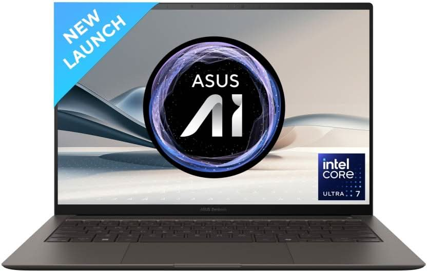 ASUS ZENBOOK S 14 OLED (2024) - NEXT-GEN AI PC, WITH TOUCHSCREEN, INTEL CORE ULTRA 7 - (32 GB/1 TB SSD/WINDOWS 11 HOME) UX5406SA-PZ7761WS | UX5406SA-PZ357WS THIN AND LIGHT LAPTOP  (14 INCH, ZUMAIA GRAY, 1.20 KG, WITH MS OFFICE)