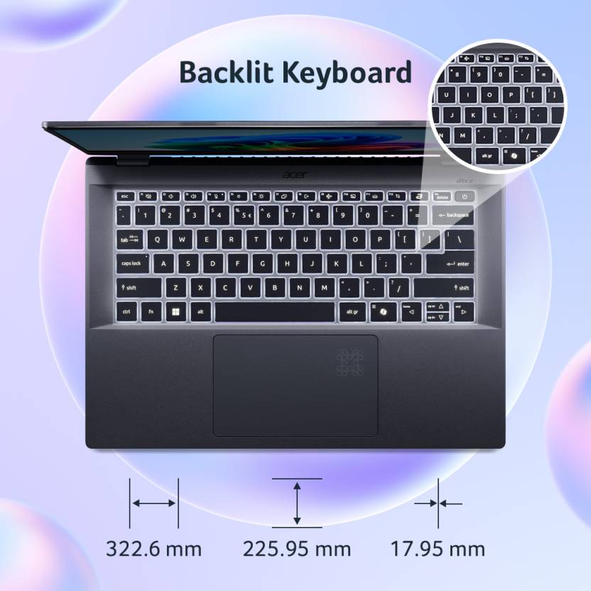 ACER SWIFT GO 14 AI NX.KYXSI.001 [X1P-X PLUS SNAPDRAGON/16GB/512GB SSD/WIN11 HOME+MSO/14.0 INCH/INTEGRATED GRAPHICS /1 YEAR(S)/GREY]