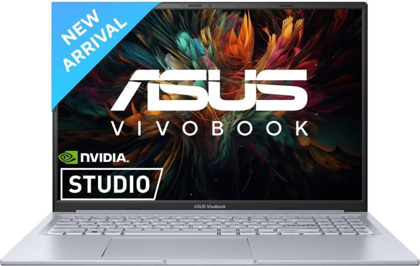 ASUS VIVOBOOK 16X (2025) FOR CREATOR WITH OFFICE 2024 + M365 BASIC, INTEL CORE I5 13TH GEN 13420H-(16 GB/512 GB SSD/WINDOWS 11 HOME/4 GB GRAPHICS/NVIDIA GEFORCE RTX 3050/144 HZ) K3605VC-RP413WS GAMING LAPTOP (16 INCH, COOL SILVER, 1.8 KG, WITH MS OFFICE)