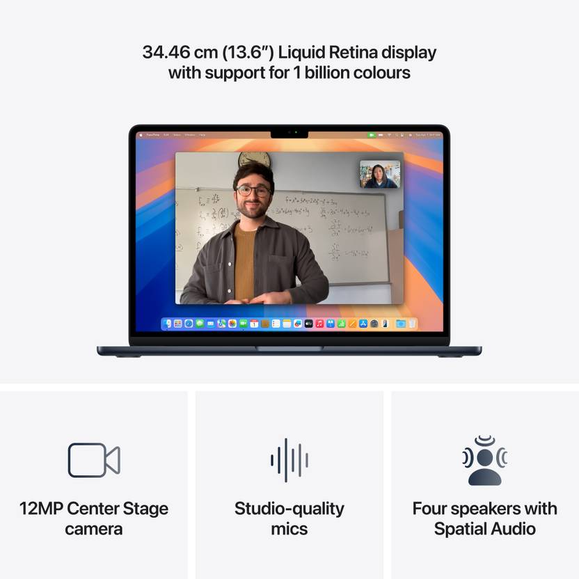 Apple MacBook Air Apple M4 - (16 GB/512 GB SSD/macOS Sequoia) MW133HN/A  (13.6 inch, Midnight, 1.24 kg)