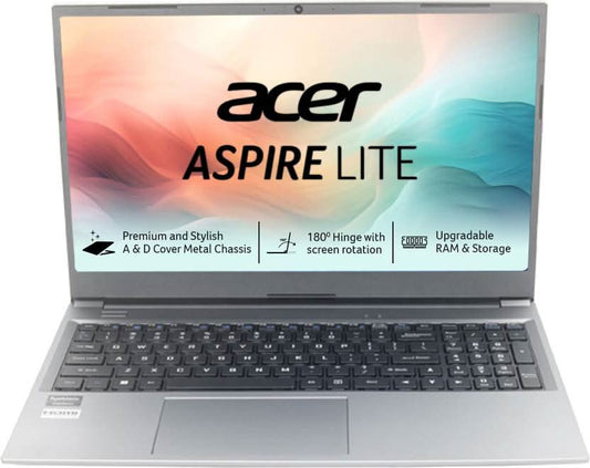 Acer Aspire Lite AMD Ryzen 7 Octa Core 7730U - (16 GB/512 GB SSD/Windows 11 Home) AL15-41 Thin and Light Laptop (15.6 Inch, Steel Grey, 1.59 kg)