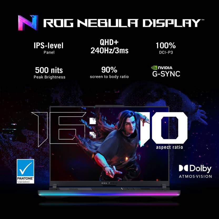 ASUS ROG STRIX SCAR 16 WITH 90WHR BATTERY INTEL HX-SERIES INTEL CORE I9 13TH GEN 13980HX - (32 GB/1 TB SSD/WINDOWS 11 HOME/12 GB GRAPHICS/NVIDIA GEFORCE RTX 4080/240 HZ/175 TGP) G634JZ-N4062WS GAMING LAPTOP (16 INCH, BLACK, 2.50 KG, WITH MS OFFICE)