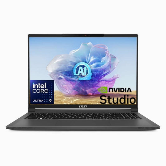 MSI Creator 16 Studio AI PC Intel Core Ultra 9 1st Gen 185H - (64 GB/2 TB SSD/Windows 11 Pro/12 GB Graphics/NVIDIA GeForce RTX 4080/120 Hz) Creator 16 AI Studio A1VHG-058IN Gaming Laptop (16 Inch, Lunar Grey, 1.99 Kg)