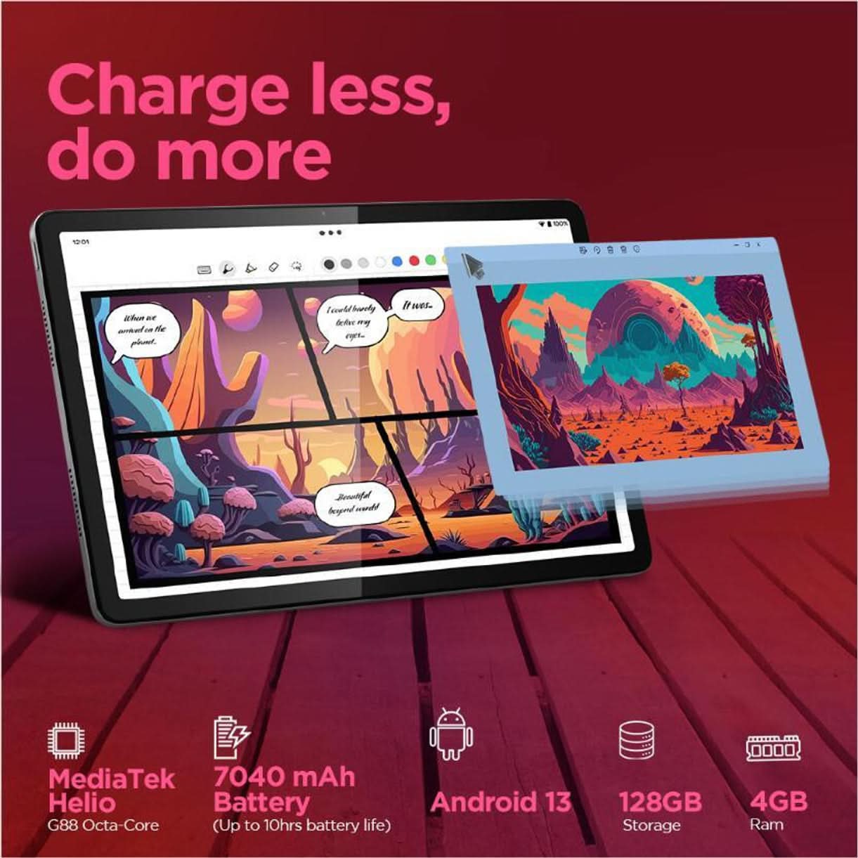 Lenovo MediaTek Helio G88 Octa Core, 4GB, 128GB, WIFI ZADA0151IN